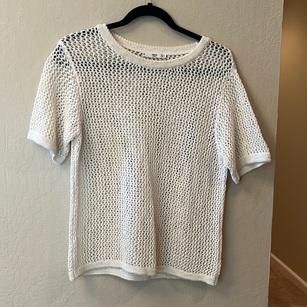 Cream crochet top